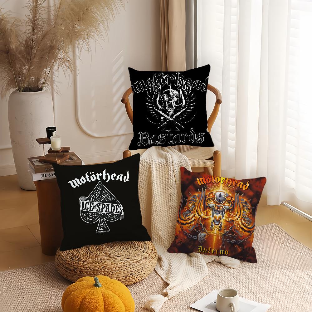 Rock Band M-Motorhead Pillow Case Applicable Space For Guest Rooms Interiors Cars Office House Decoration