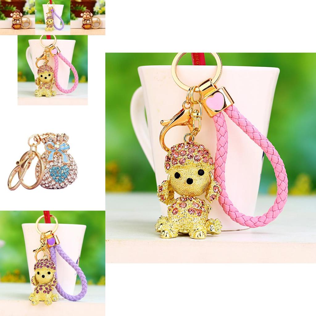Shiny Creative Metal Monkey Keychain For Women With Glittering Design Perfect For Gifts