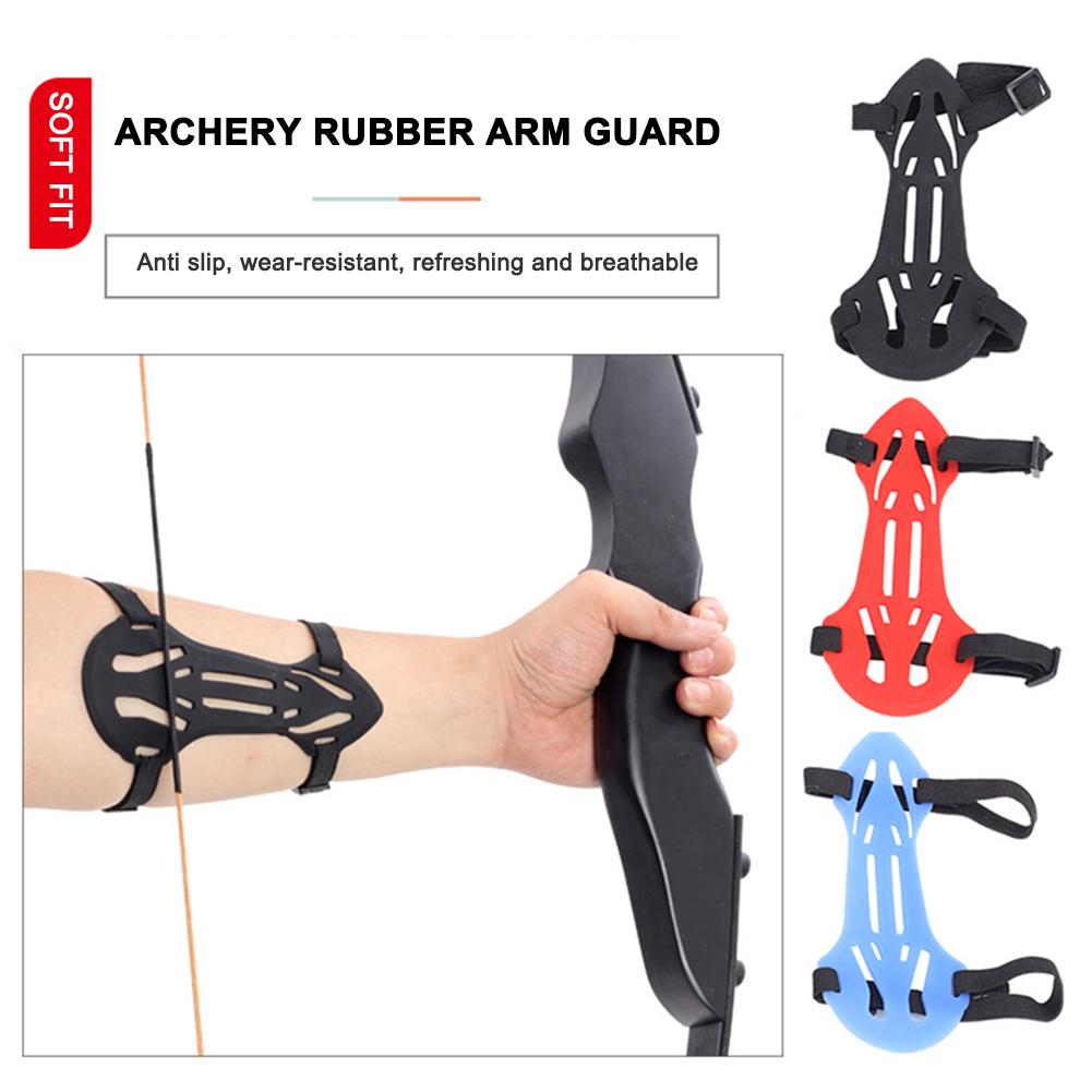 Buy Recurve Bow Arrow Rubber Arm Guard Sleeve Cam Bows Forearm