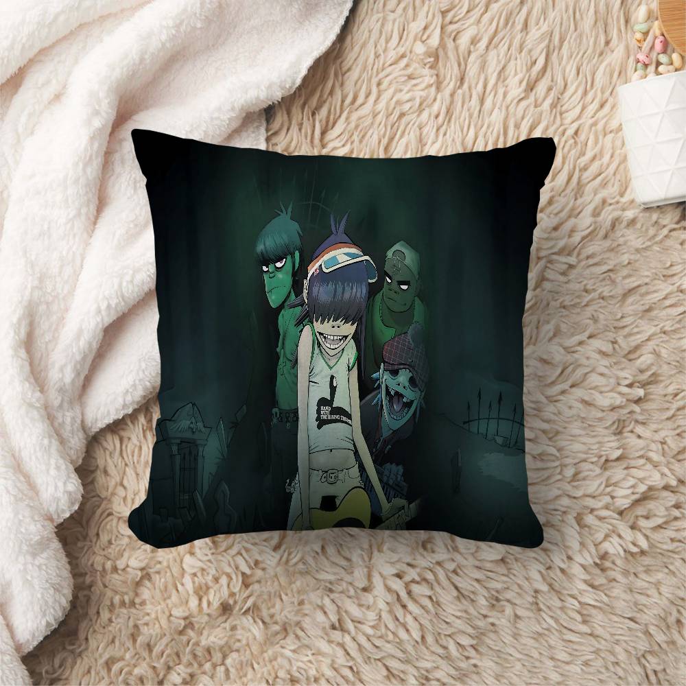 Music Cool Band G-gorillaz Cushion Cover Pillowcase Upholstery Sofa Throw Pillow Home Decor Pillowcas
