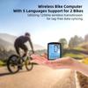 Kabelloser Fahrradcomputer mit Trittfrequenz, USB-wiederaufladbar, Multifunktion, hochauflösendes Display, IPX6 Fahrradtacho und
