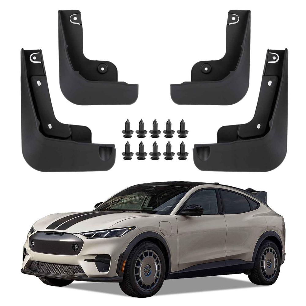 4PCS Mud Flaps for Ford Mustang MACH-E 2021-2025 Front Rear Mud Guards Splash Guards with Hardware Kit Car Accessories
