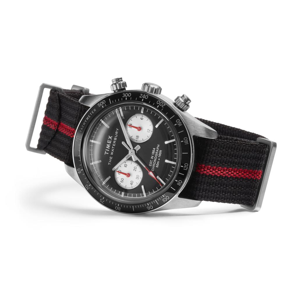 TIMEX Waterbury Heritage Watch Quartz 5 ATM Water Resistant Mineral Glass Black Dial TW2Y38900 Men's