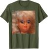 Maglietta Meme Faccia di Bambola Divertente Disgustosa Moda Donna Abbigliamento Estetico Artistico Regalo Originale Cotone Street Manica Corta Camicette