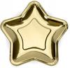 Star Plates, Gold, 18 , 6 Pcs