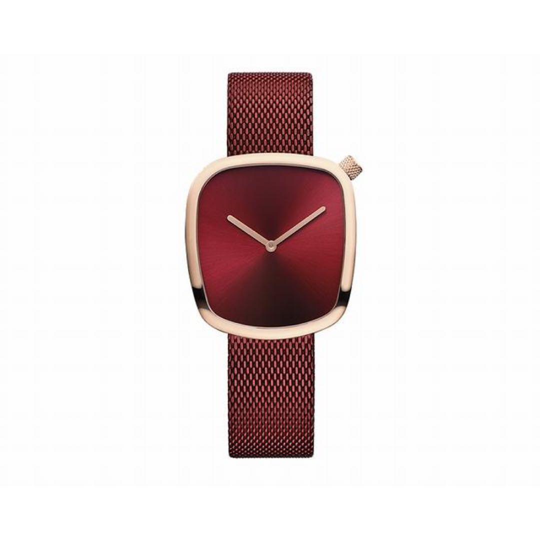 Used BERING KiBiSi Pebble Watch Red Watch