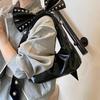 Fashion Spice Girl Trend Rivet Locomotive Bag Sweet Cool Niche Design Bow Personalized Shoulder Bag