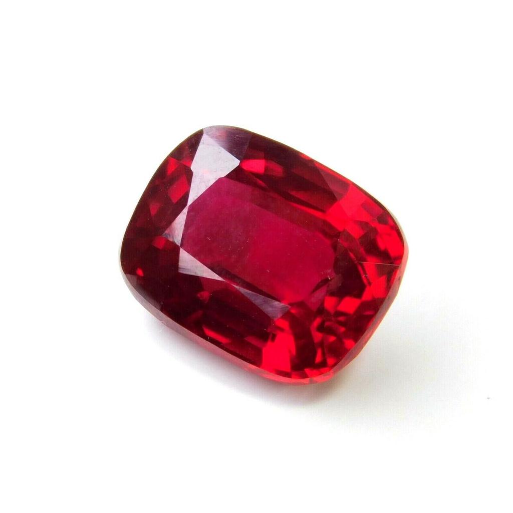 Mogok Unheated Cushion Cut 10 Carat Natural Red Ruby Loose Gemstone CERTIFIED