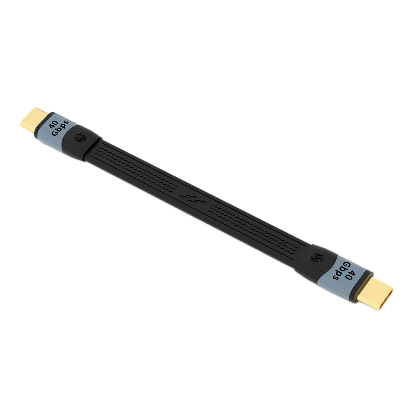 

USB4.0 Short Cable USB C to USB C Connection 100W Rapid Charging, 40Gbps Transfer Rate FPC Soft Wire 14cm 1