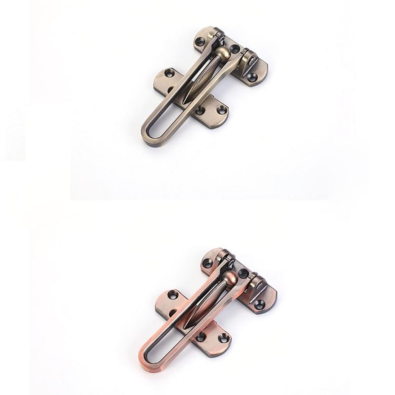 Home Security Door Lock Swing Bar Against   Theft Latches Safety Childproof Stoppers Simple Installs for Front & Interior Door 