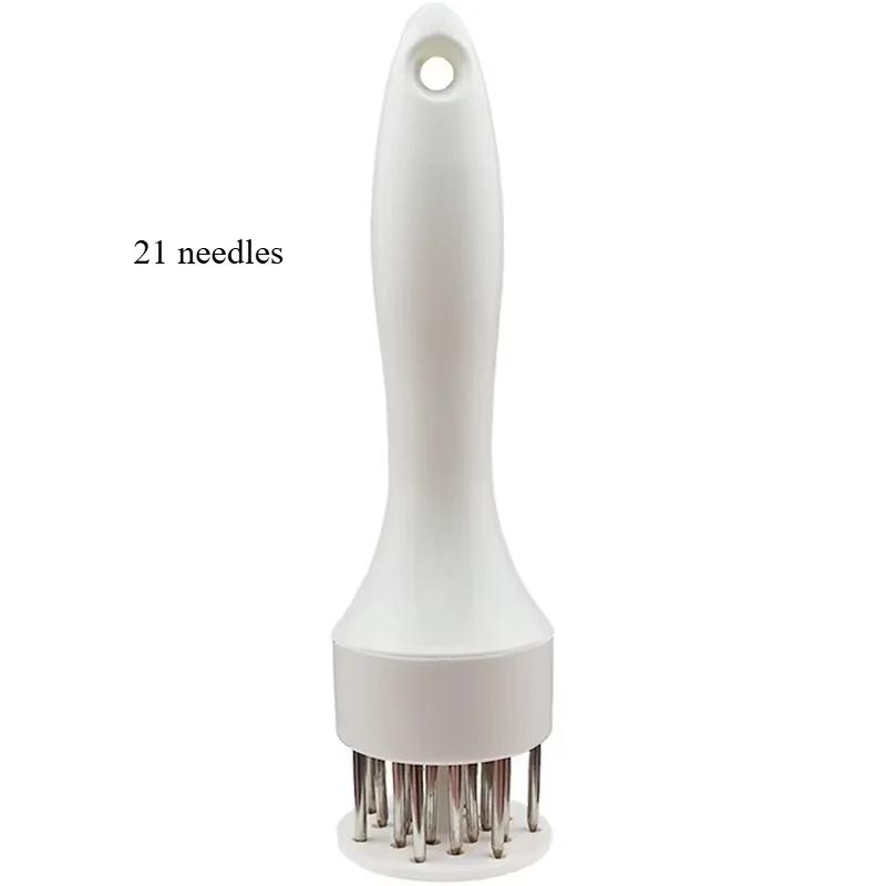 

1 шт. Игла для быстрого разрыхления мяса для стейков и свиных отбивных Практичный тендерайзер для мяса из нержавеющей стали Кухонные аксессуары Инструменты-молотки для мяса 19X5cm&Other белый