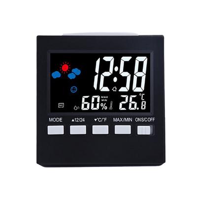 Multi-Functional Weather Station Clock Thermometer Hygrometer Calendar Digital Lcd Display Temperature And Humidity Meter