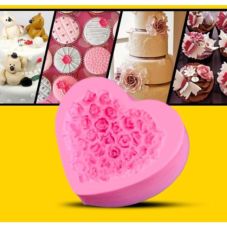 3d Flower Rose Baking Maker Tool Silicone Fondant Cake Chocolate Mold Sugarcraft