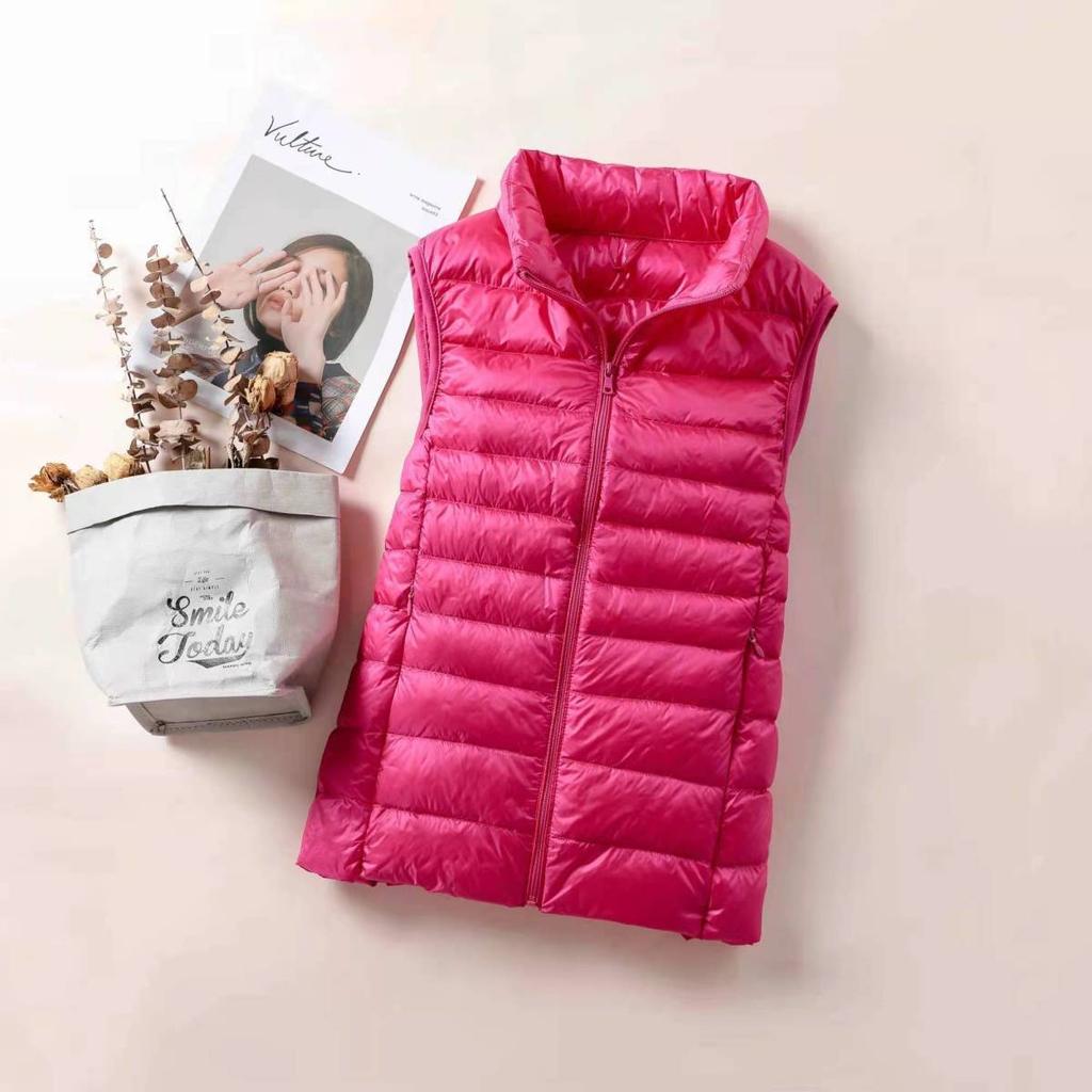 Ultralight Down Vest Women Sleeveless Jacket Female White Duck Down Waistcoat Female Warm Puffer Jacket Outwear M-8XL
