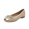 New Round Head Bow Ballet Women's Shoes Autumn Shallow Mouth Fashion Versatile Commuter Mary Jane Shoes Women
