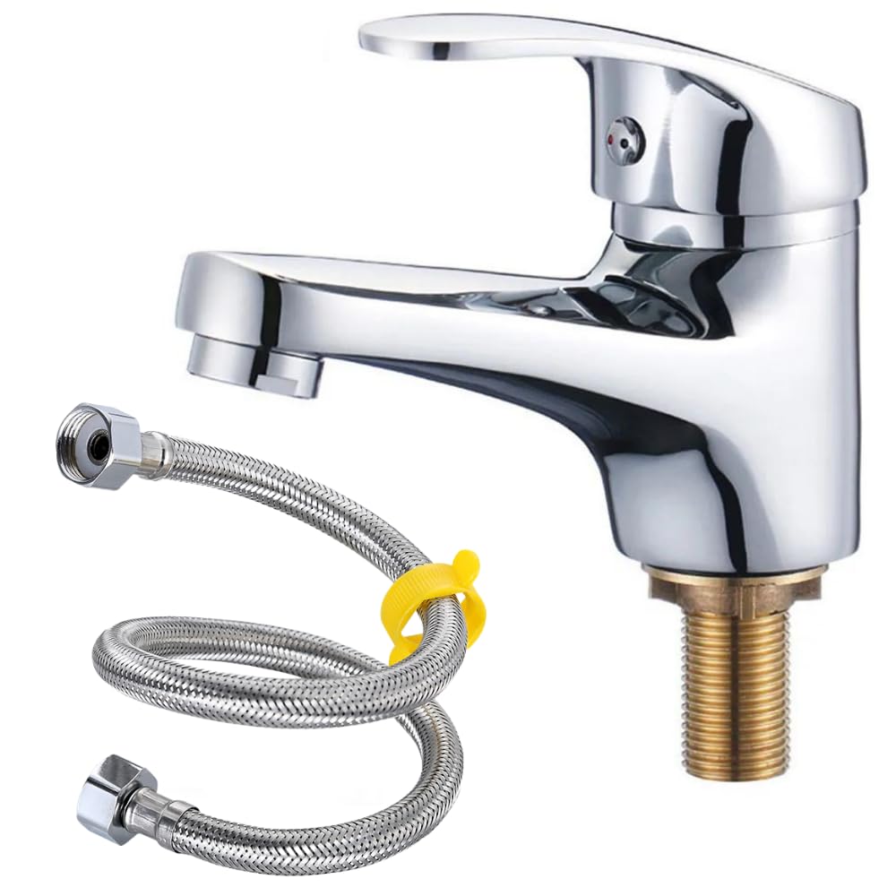 

PLEAVIT Single-Lever Faucet with Connection Hose, for Bathrooms, Toilets, and Outdoor Use