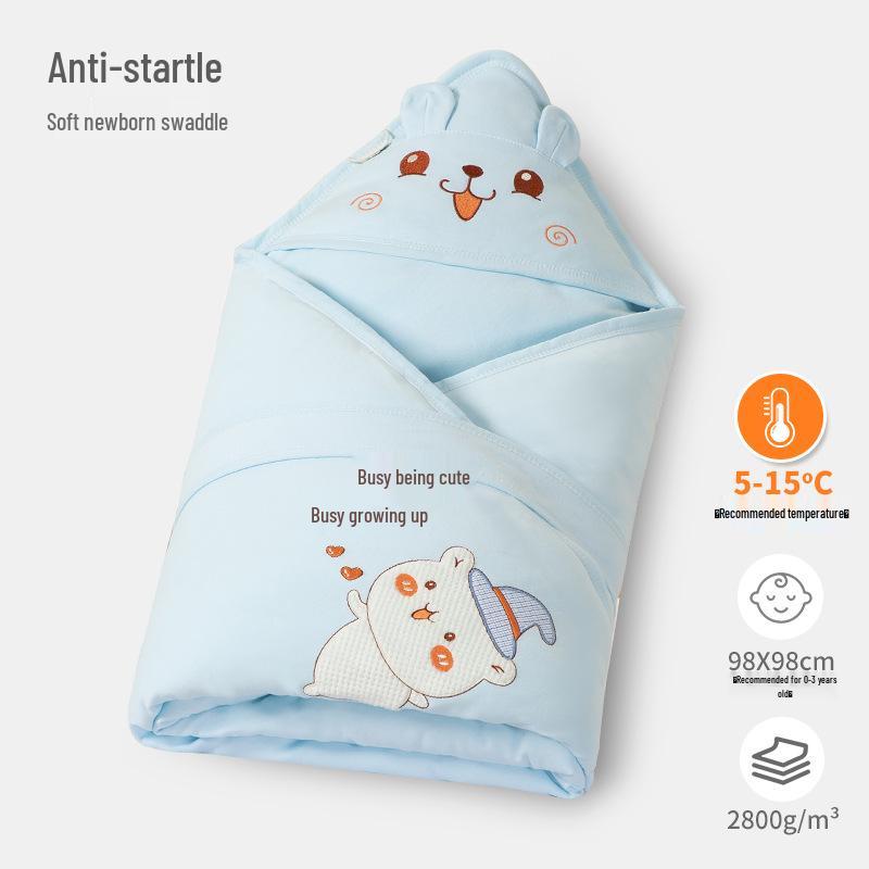 Thickened Cotton Swaddle Blanket for Newborns - Cozy Outdoor & Delivery Room Use