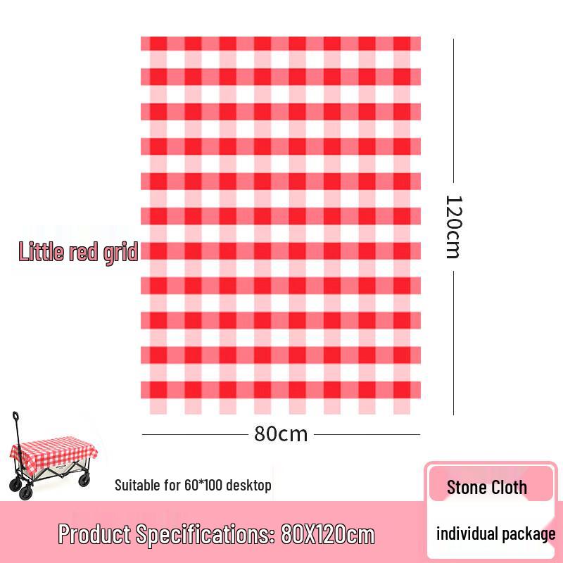 Disposable Red Plaid Picnic & Camping Tablecloth