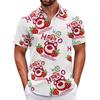 Summer Flower Shirt Men'S Beach Large Size Casual Hawaiian Vintage Digital Printing Short Sleeve Men'S Shirt