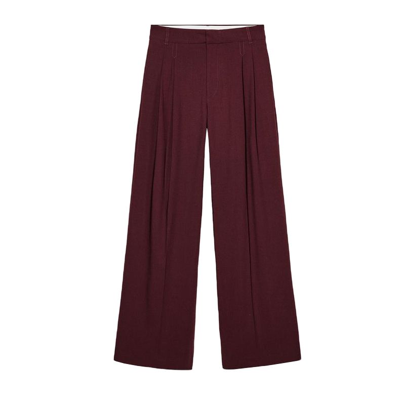 High Waist Strap Decoration Double Pleated Casual Pants 2180403 Double Breasted Loose Casual Suit Jacket 2010738