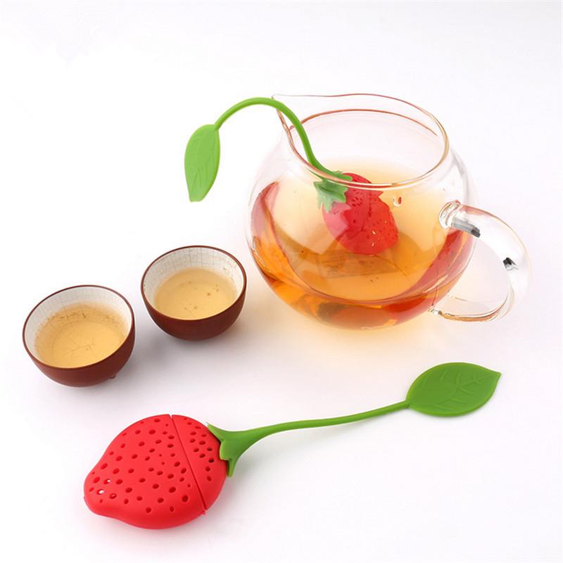 1Pc Creative Silicone Funny Leaf Lemon Shape Tea Infuser Loose Strainer Herbal Spice Infuser Filter Tool