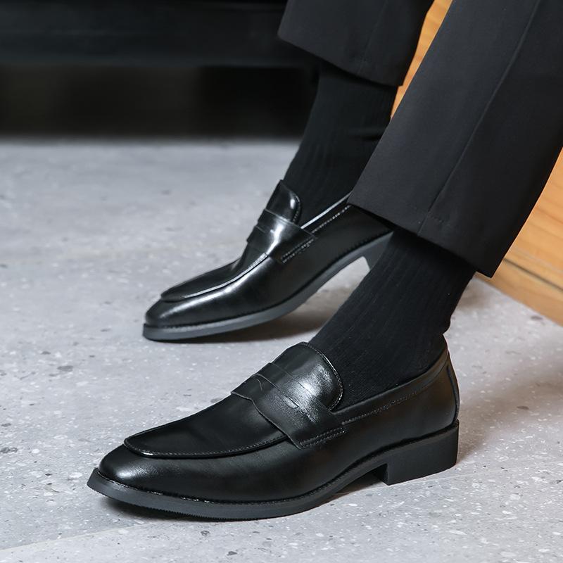 Four Seasons British Business Casual Leather Shoes Derby Shoes