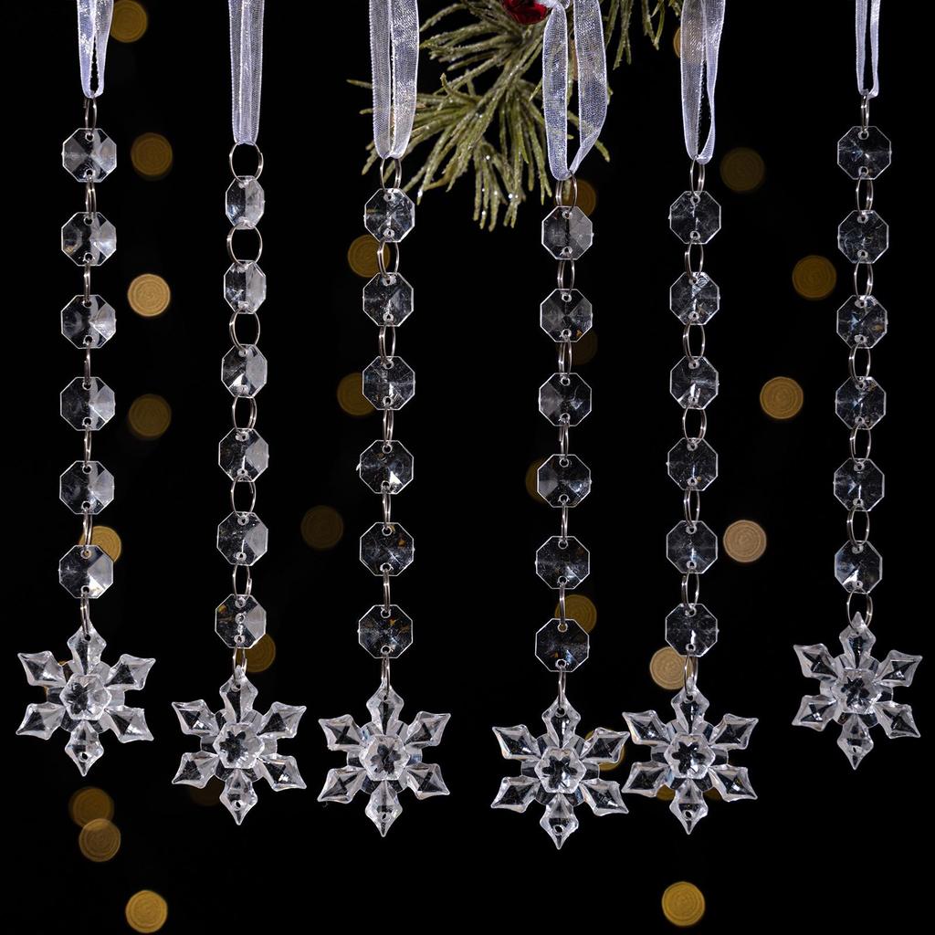 Haobei Acrylic Icicle & Snowflake Christmas Ornaments