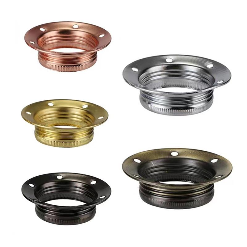 E27 Metal Vintage Lamp Holder DIY Industrial Pendant Light Bulb Base With Ring Retro Screw Socket Fitting Adapter Lamp Socket