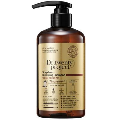 Dr. Twenty Project Scalpderm Shampoo Refrescante Fragrância Cítrica Frutada Amadeirada, 500ml, 1 unidade