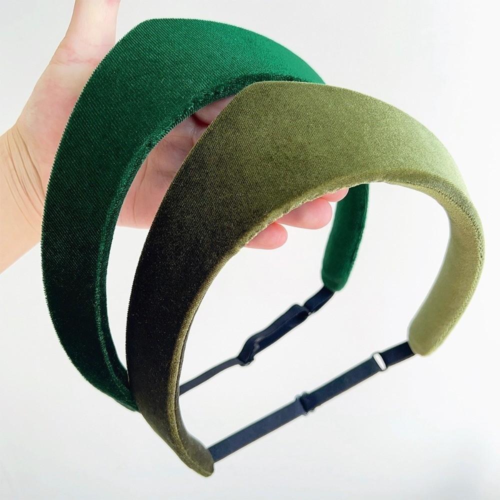 Elegant Velvet Crown Headband Multiple Colors European Hairband Smooth Texture Headwear  Women