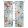 Abstrakcyjne Tło Kwiatowe Przezroczyste Zasłony Sypialnia Woalowa Zasłona Salon Okno Przezroczyste Zasłony Kuchnia Tiulowe Draperie