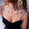 Crystal Collar Necklace Luxurious Body Chain Jewelry Idol Costume Vintage Rhinestones for Idol Dancer