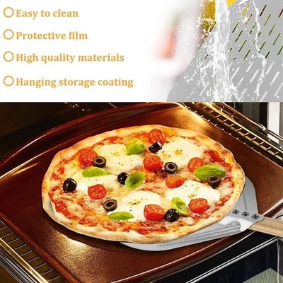 12 Zoll Pizza Schaufel Metall Antihaft Pizzaheber mit Holzgriff Übertragungspalette für Selbstgemachtes Backen Pizza Kuchen Brot Pizzas Werkzeuge