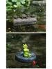 Frog Duck Resin Figurine: Miniature Floating Decoration for Home and Garden