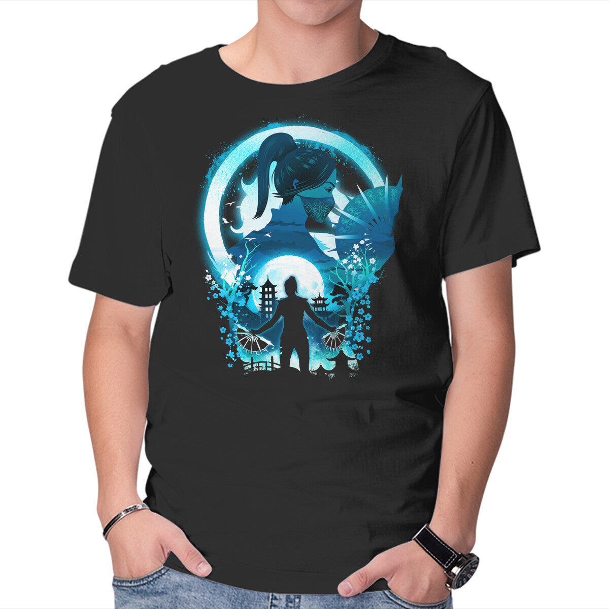 Unisex Crew Neck T-Shirt Princess Kitana Graphic Short Sleeve Casual Tee XXL