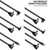 USB 2.0 Male to USB C Data Cord Wire Straight Head/90 Degree Bend Flat Cable for Tablet Phones 480Mbps Data Transfer