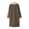 Faux Fur Lange Dames Reversibele Fuzzy Fleece Trenchcoat voor Sherpa Gevoerde Jassen Winter Furry