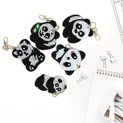 1set,panda Pattern Diamond Painting,keychain,bookmark,DIY Diamond Dotting