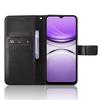 For Oukitel C2 Leather Wallet Case with Strap Diamond Texture Phone Cover