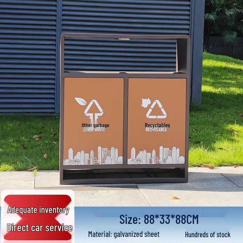 Vintage Outdoor High-End Trash Can for Parks, Hotels, and Antique-Style Communities