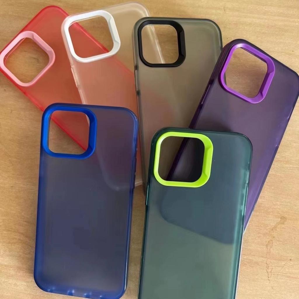 Applicable To IPhone15ProMax Matte Phone Case 16pro Solid Color Anti-fall Painting Material Apple 14