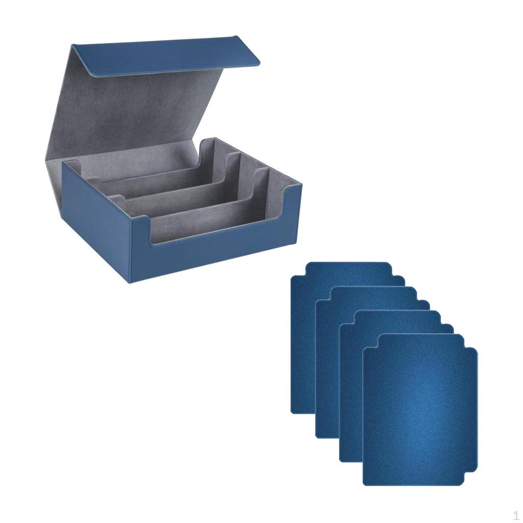 Card Deck Box PU Leather Display Magnetics Closure Durable Sleeved Cards Holder