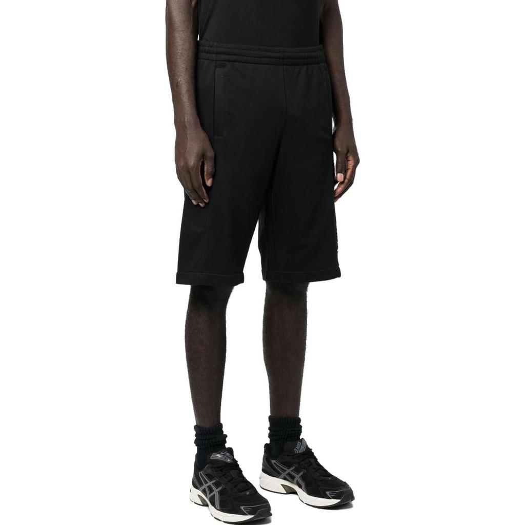 Emporio Armani SS23 Logo Print Elastic Waist Straight Casual Shorts Men shorts Black 3RPS57-PJLSZ-0208