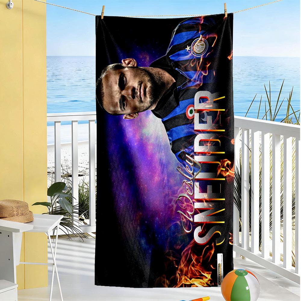 Chelsea Fc Player Action Beach Towel Super Soft Microfiber Quickdry Fabric Comfortable Lightweight