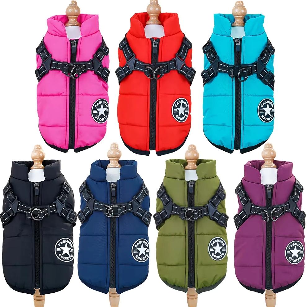 ZC1950 Clothing Clothes Pet Coat Dog Harness with for