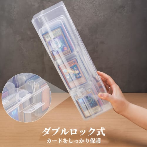 NiHome Trading Card Storage Case, Clear PP with 9 Boxes, Compatible with MTG, Sports, and Playing Cards, Waterproof and Dustproof, with Handle, for Ca
