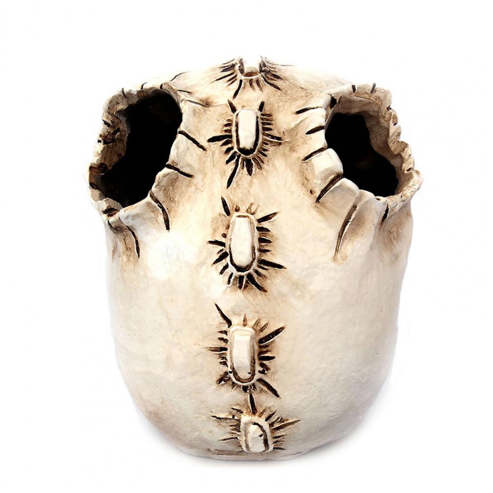 Boyfriend Gift Idea Gift Realistic Skull Pen Holder Desktop Decoration for Halloween Stationery Skeleton Head for Office