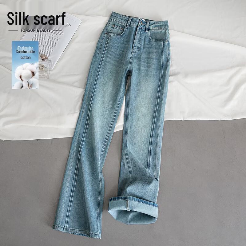 Women s Washed Slim-Fit Flare Jeans S