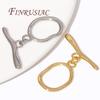 2/4Pcs 18K Gold Plated Toggle Clasps For Jewelry Making Supplies,Brass OT Clasp Connector For Bracelets Findings DIY