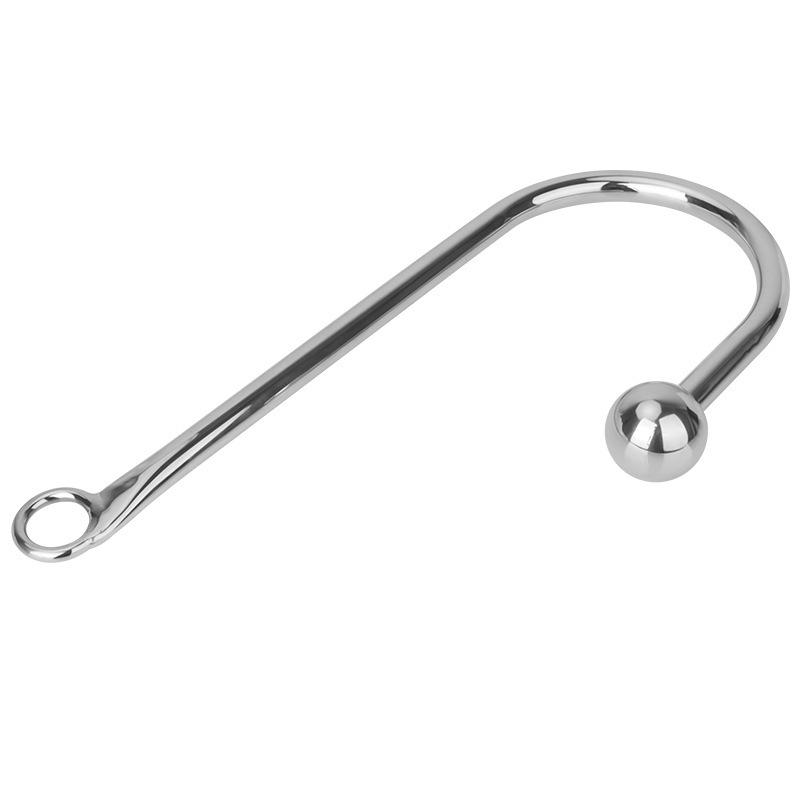 Ergonomický kovový anální háček s jednou kuličkou pro muže a ženy